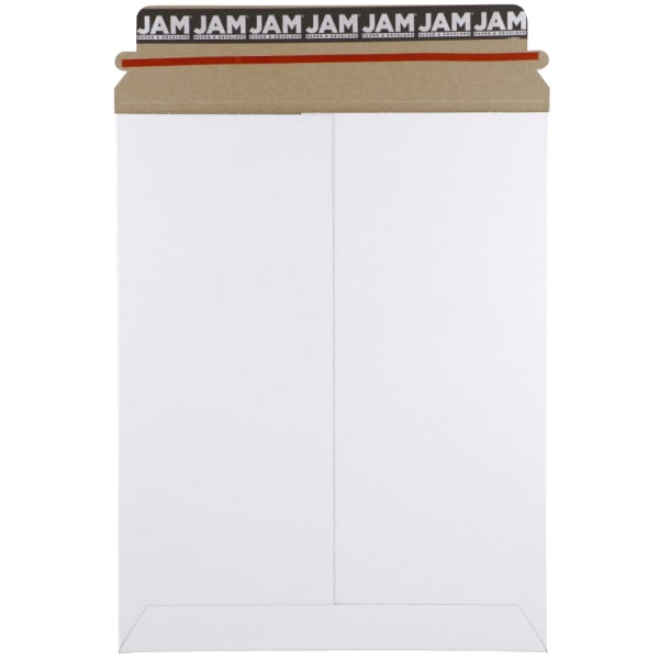 JAM Paper Photo Mailer Envelopes, 9-3/4in x 12-1/4in, White, Pack Of 6 Envelopes