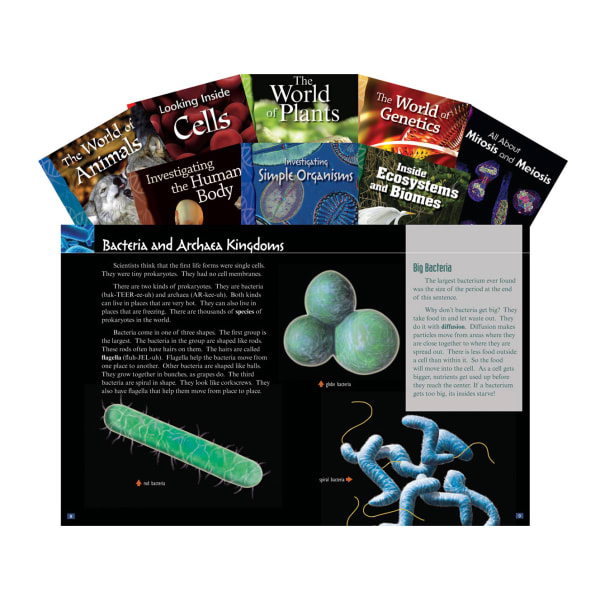 Teacher Created Materials Life Science Book Set, Grades 6 - 8, Set Of 8 Books