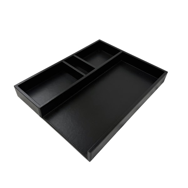 Hospitality Source Coffee Organizer Trays, 12-13/16in x 10-5/8in x 1-3/4in, Black, Set Of 10 Trays