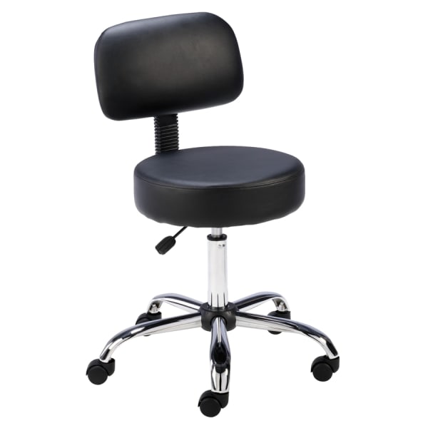 Lorell Pneumatic-Height Stool, Black