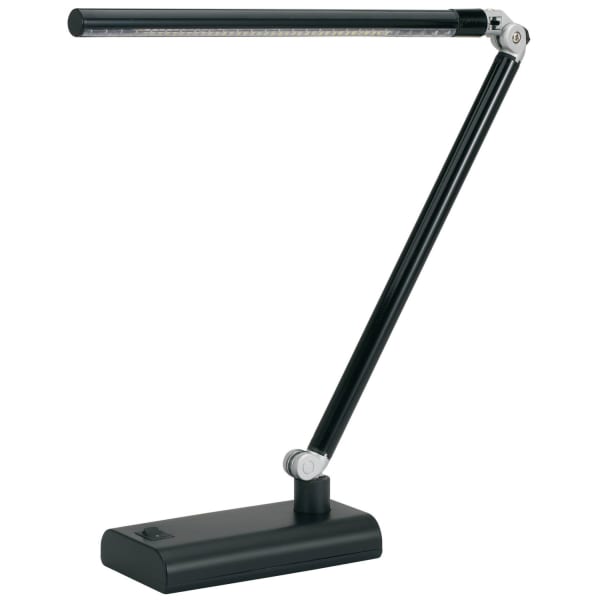 V-Light Slim-Strip LED Desk Lamp, Adjustable, 18inH, Black