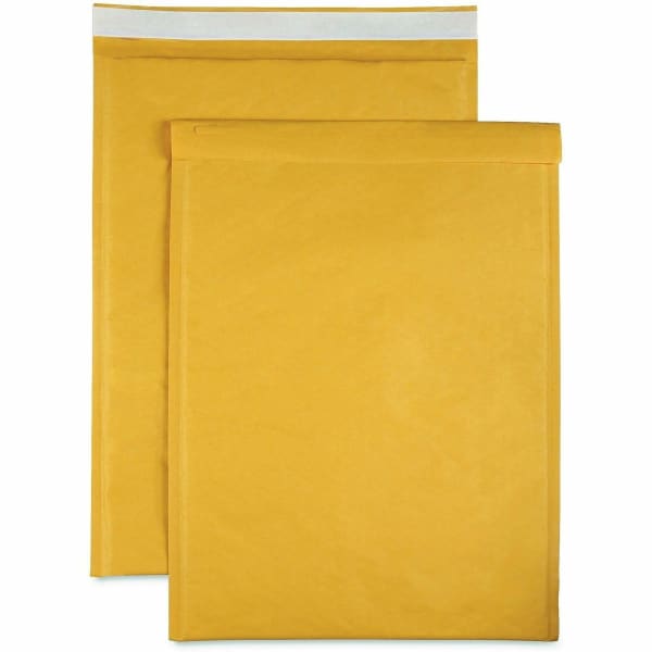 Sparco Size 6 Bubble Cushioned Mailers - Bubble - #6 - 12 1/2in Width x 19in Length - Self-sealing - Kraft - 50 / Carton - Kraft