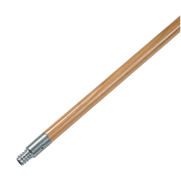 Pro Line Metal-Tip Threaded Hardwood Broom Handle, 15/16in Diameter, 60in Length