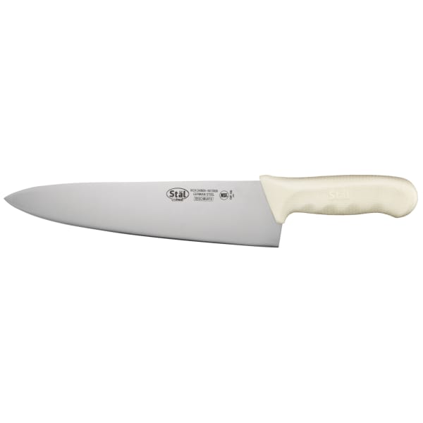 Winco KWP-100 St&auml;l Chef's Knife, 10in, Silver/White