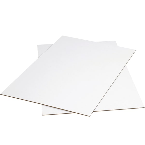 Partners Brand Corrugated Sheets, 42in x 40in, White, Pack Of 5