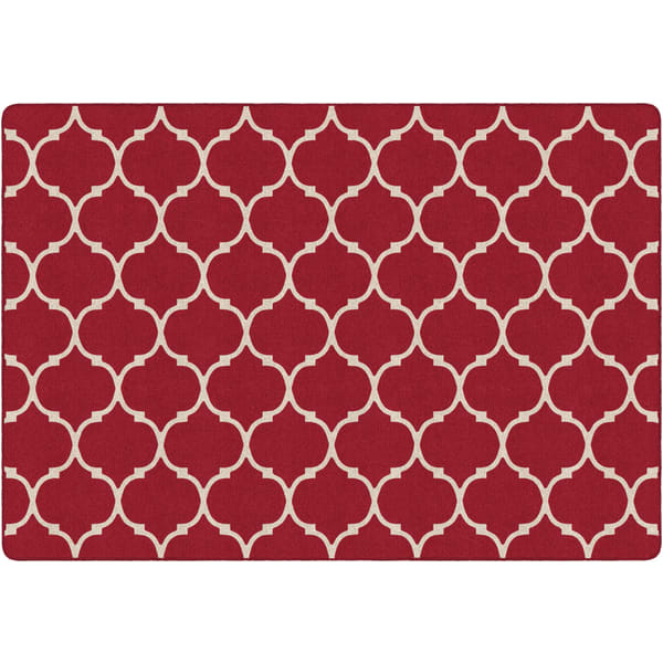 Flagship Carpets Moroccan Trellis Rectangular Rug, 100in x 144in, Red