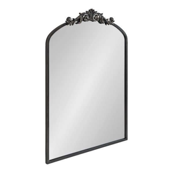 Uniek Kate And Laurel Arendahl Arched Mirror, 36inH x 24inW x 1-1/4inD, Black