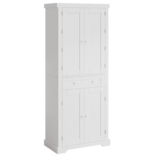 Bestier 30inW Storage Cabinet With Drawer, Sensor Light, Adjustable Shelves And Doors, White