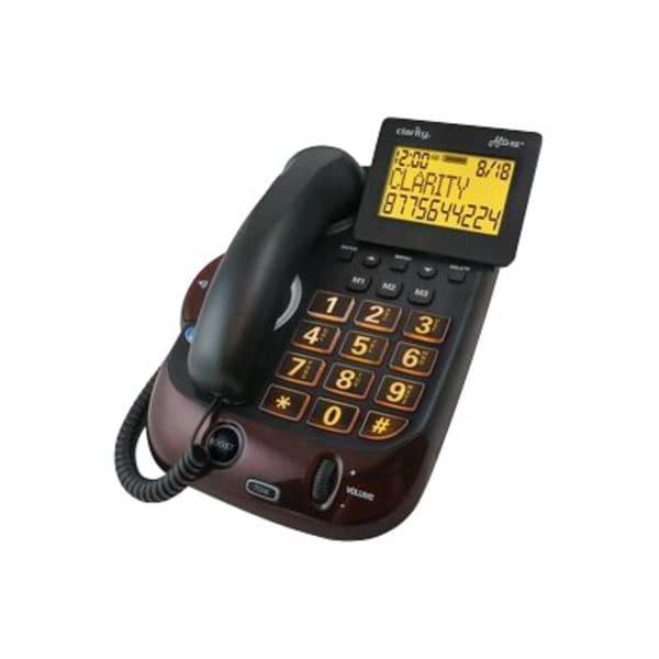 Clarity AltoPlus Standard Phone - Black - Corded - Corded - 1 x Phone Line - Speakerphone - Hearing Aid Compatible