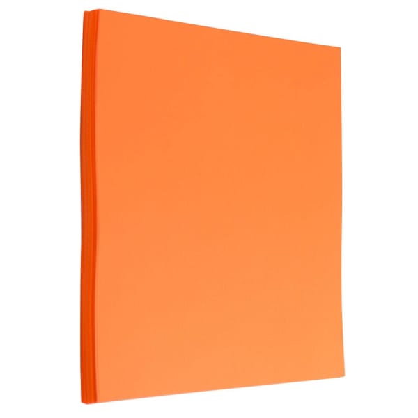 JAM Paper Color Paper, Ultra Orange, Letter (8.5in x 11in), 50 Sheets Per Pack, 24 Lb