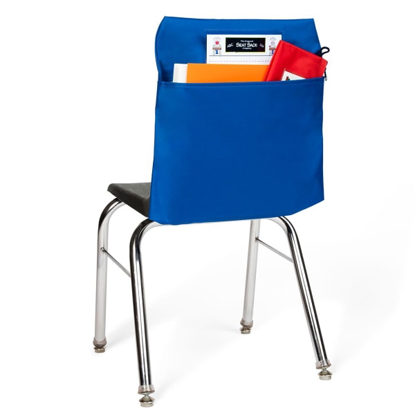 Victor Seat Sack Chair Pockets, 17in x 1/2in, Blue, Bundle Of 10 Pockets