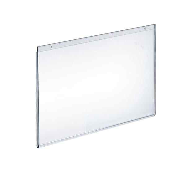 Azar Displays Wall-Mount U-Frame Acrylic Sign Holders, 11in x 14in, Clear, Pack Of 10