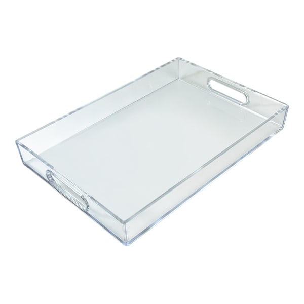 Azar Displays Acrylic Serving Tray With Handles, 16in x 11in, Clear