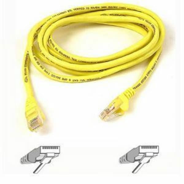 Belkin Cat5e Patch Cable - RJ-45 Male Network - RJ-45 Male Network - 10ft - Yellow