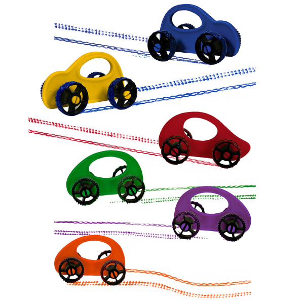Roylco Paint Racers, Primary & Secondary Colors, Pack Of 6