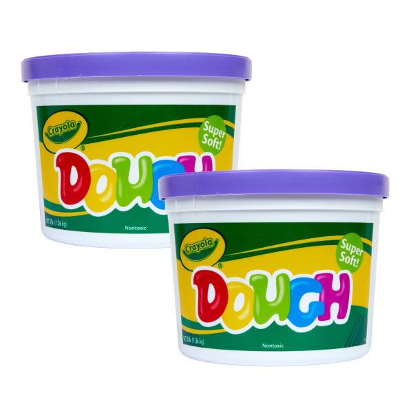 Crayola Super Soft Modeling Dough, Purple, 3 lbs. Bucket, Pack Of 2