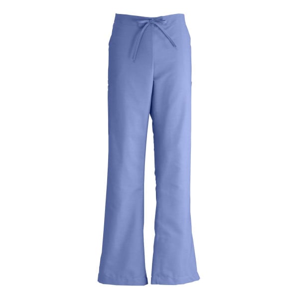 Medline ComfortEase Polyester/Cotton Modern Fit Ladies Tall Cargo Scrub Pants, XL, Ceil Blue