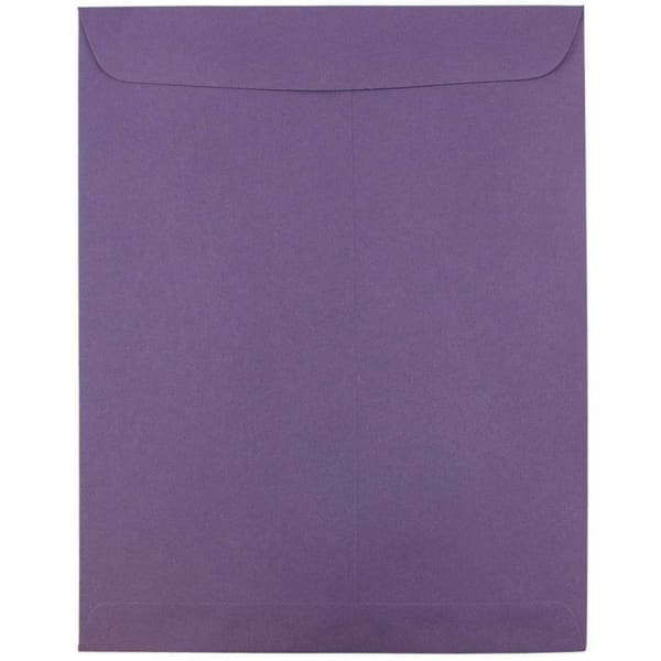 JAM Paper Open-End 10in x 13in Catalog Envelopes, Gummed Closure, Dark Purple, Pack Of 25