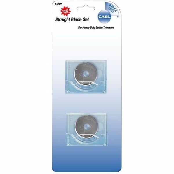 Carl K-28 Straight-Cut Heavy-Duty Rotary Trimmer Blades, Pack Of 2