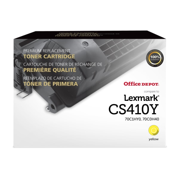 Office Depot Remanufactured Yellow Toner Cartridge Replacement For Lexmark CS410, ODCS410Y