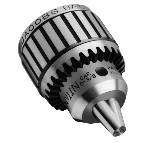 Superchuck Ball Bearing Chuck, K4 Key, 1/8 in to 3/4 in Capacity, 4JT Short Mount