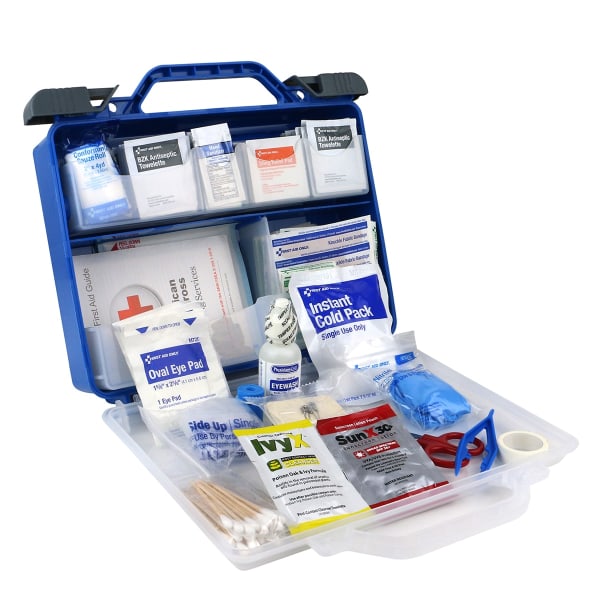 First Aid Only Clear Cover Intermediate First Aid Kit, 9-3/4inH x 11inW x 3-1/4inD, Kit Of 322 Pieces