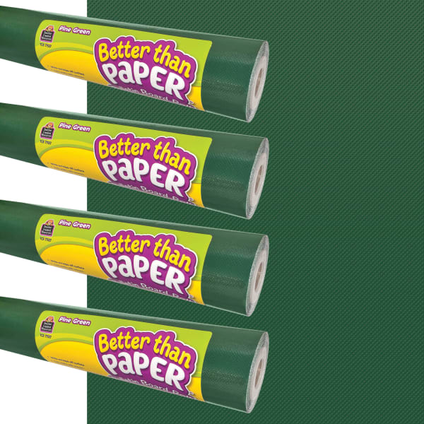 Teacher Created Resources Better Than Paper Bulletin Board Roll, 4ft x 12ft, Pine Green, 4-Pack