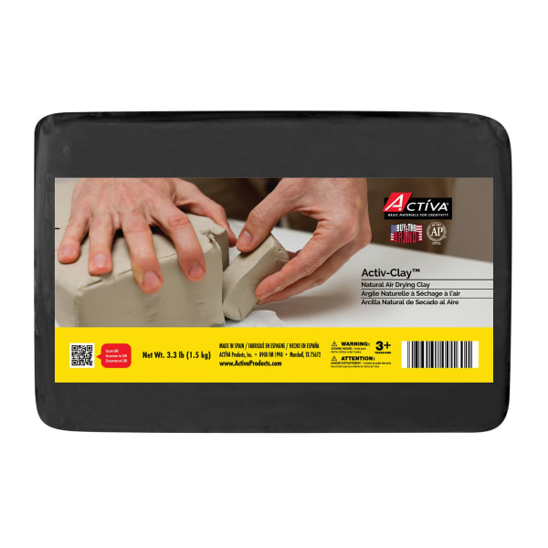 ACTIVA Activ-Clay Air Dry Clay, 3.3 lb., Black