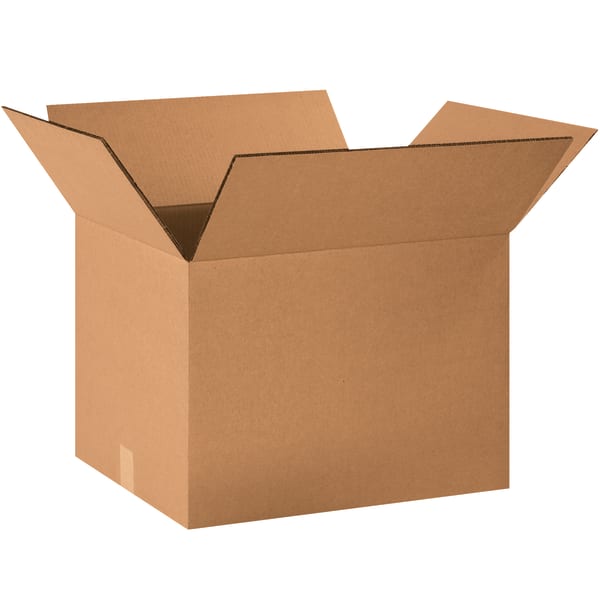 Partners Brand Double-Wall Heavy-Duty Corrugated Cartons, 20in x 14in x 12in, Kraft, Box Of 15