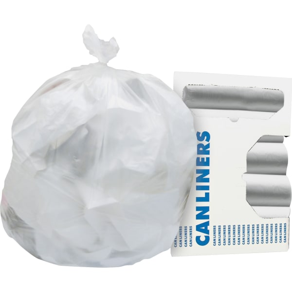 Heritage AccuFit 23-gallon Can Liners - 23 gal/60 lb Capacity - 29in Width x 45in Length x 0.55 mil (14 Micron) Thickness - High Density - Natural - Can, Waste Disposal - 25 / Roll - 10 / Carton