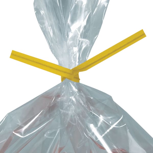 Office Depot Brand Twist Ties, Paper, 4in x 3/16in, Yellow, Pack Of 2,000