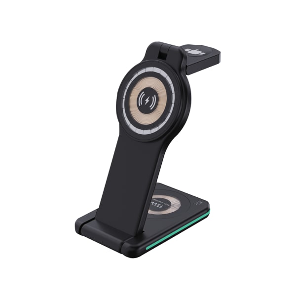 Centon 3-in-1 Wireless Charger, Black, OB-A5A