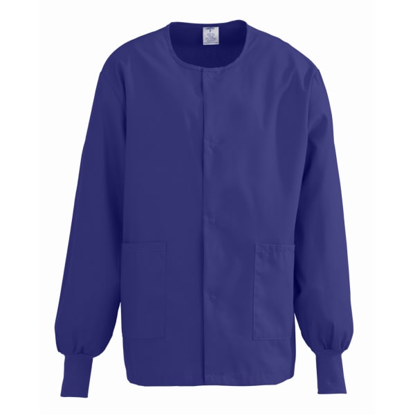 Medline ComfortEase Unisex Warm-Up Scrub Jacket, Large, Purple