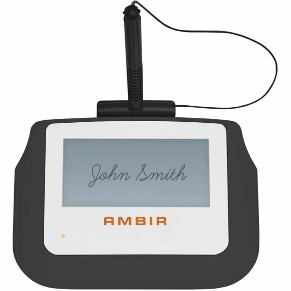 Ambir nSign 110 Signature Pad - Passive Stylus - Wired - 4in LCD - 320 x 160 - USB