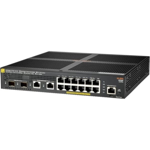 HPE 2930F 12G PoE+ 2G/2SFP+ Switch - 16 Ports - Manageable - 3 Layer Supported - Modular - 170 W Power Consumption - Twisted Pair, Optical Fiber - Rack-mountable - Lifetime Limited Warranty
