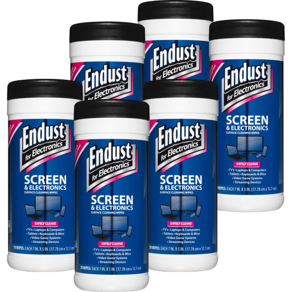 Endust LCD & Plasma Pop-Up Wipes 70ct. - For Touchscreen Device, Display Screen, Smartphone - Soft, No - 11506P6