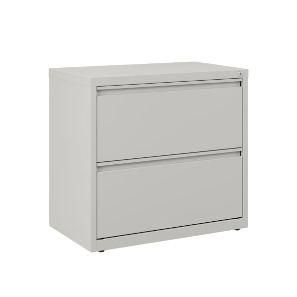 WorkPro 30inW x 18-5/8inD Lateral 2-Drawer File Cabinet, Light Gray