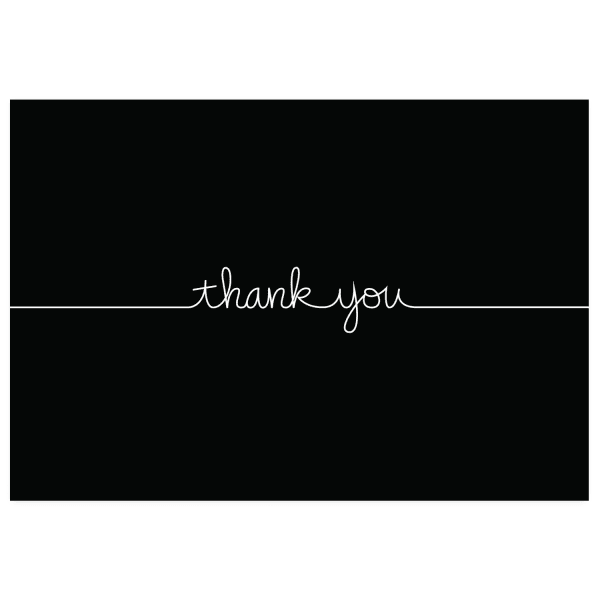 Great Papers! Thank You Note Cards, 4-7/8in x 3-3/8in, Grace/Black, Pack Of 50 Note Cards