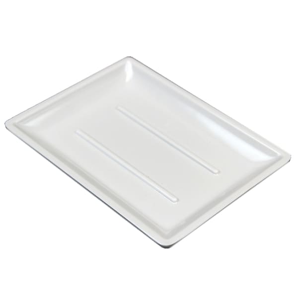 Hospitality Source Del Mar Bath Set Melamine Soap Dishes, 4-1/2in x 3-1/2in x 1/2in, White, Set Of 48 Dishes