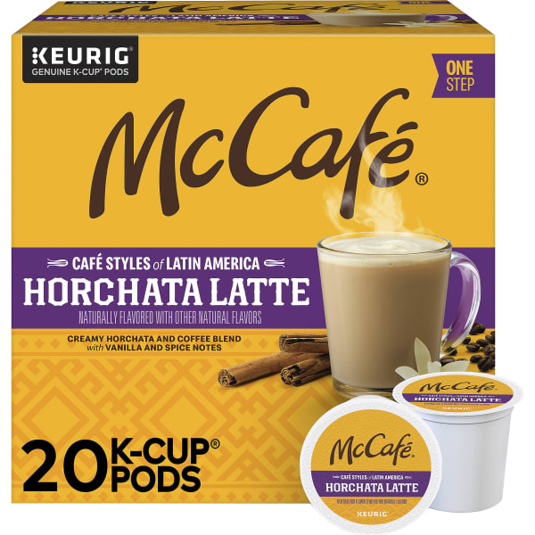 McCafe K-Cup Horchata Latte Medium Roast K-Cups, Box Of 20 K-Cups