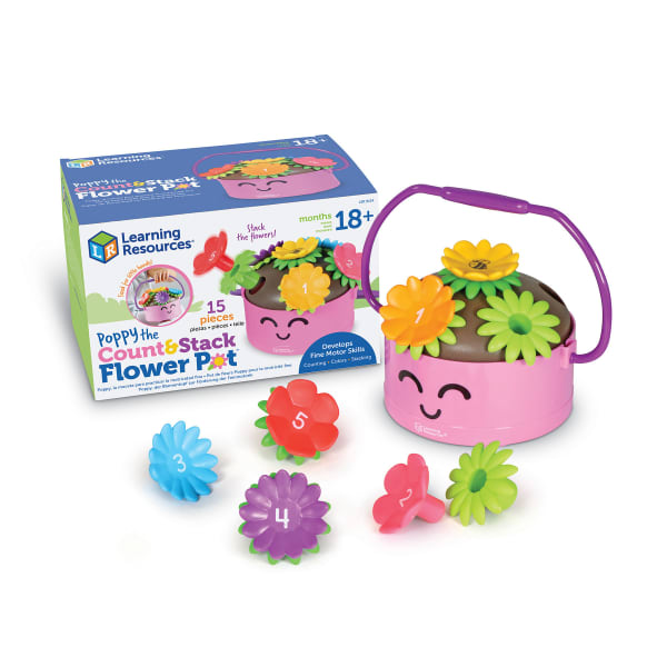 Learning Resources Poppy The Count & Stack Flower Pot