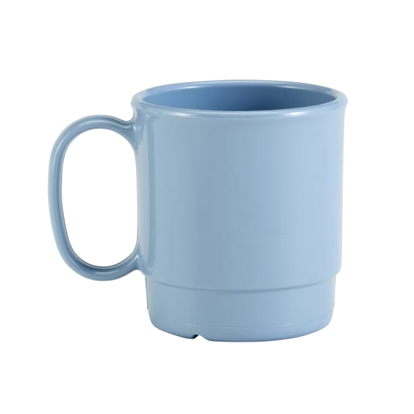 Cambro Camwear Dinnerware Mugs, 7.5 Oz, Slate Blue, Pack Of 48 Mugs