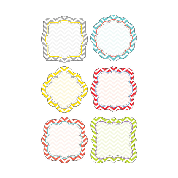 Barker Creek Accents, Double-Sided, Chevron Beautiful, Pack Of 36
