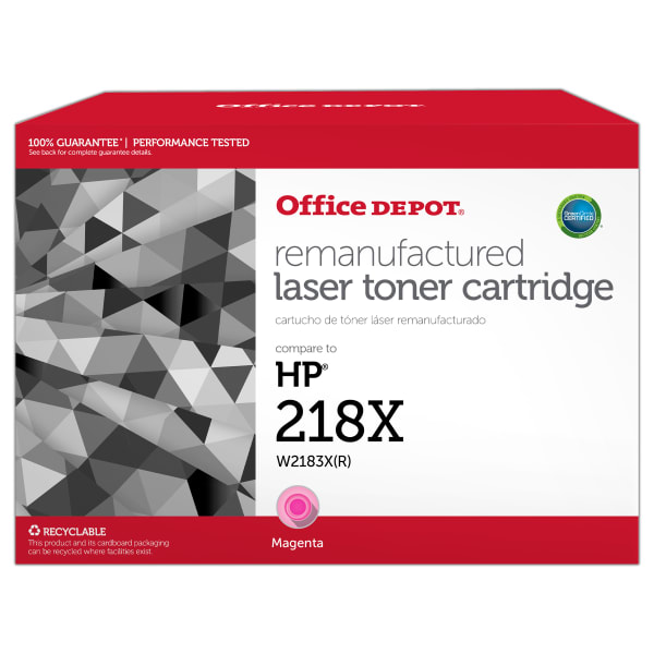 Office Depot Brand 201670PR Remanufactured Magenta High Yield Toner Cartridge Replacement for HP 218X