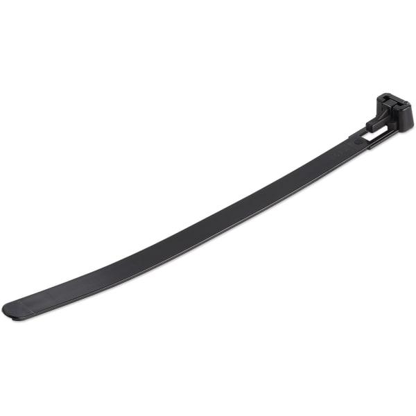 StarTech.com 100 Pack 6in Reusable Cable Ties - Black Medium Releasable Nylon/Plastic Zip Ties Resealable Adjustable Network Cable Wraps UL