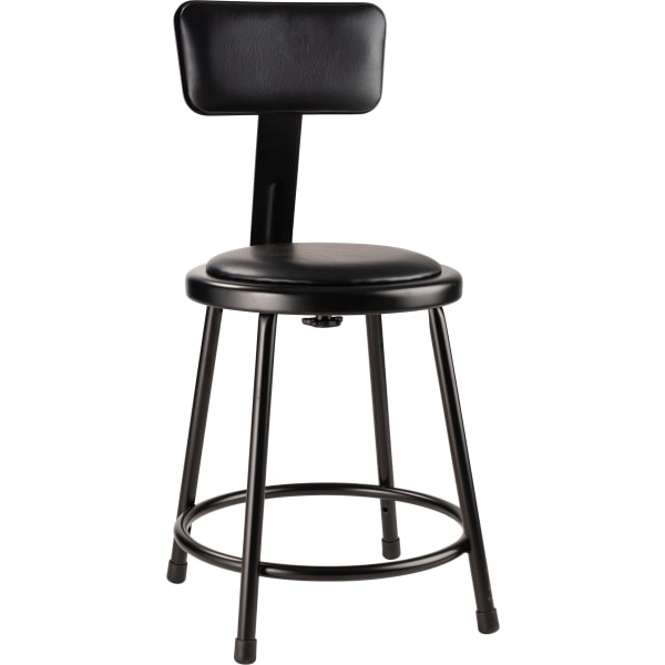 National Public Seating Hardboard Task Stool, Gray Seat/Gray Frame