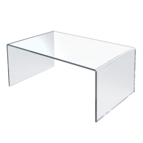 Azar Displays Riser Displays, 6inH x 12inW x 7 3/4inD, Clear, Pack Of 4