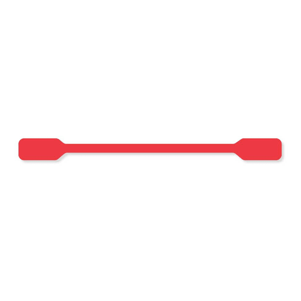 Hoffman Tamper-Evident Labels, 7690-01-290-5172, Rectangle, 1/2in x 6in, Red