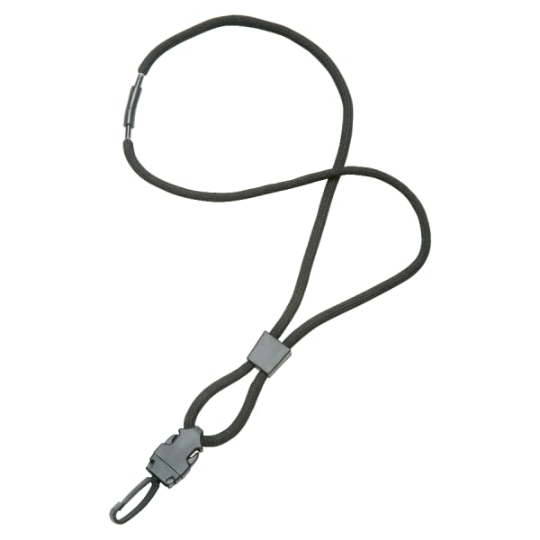 SKILCRAFT Premium Lanyard With Swivel Hook, 36in, Black, Pack Of 12 (AbilityOne 8455-01-613-0192)