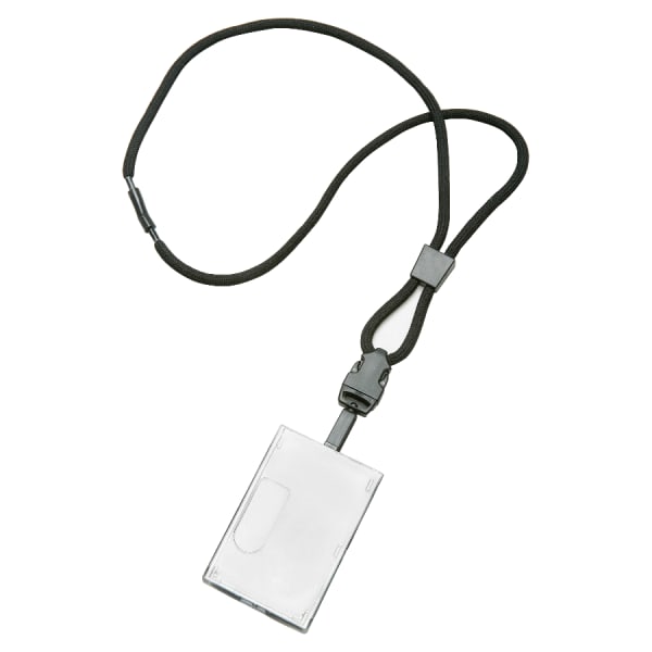 SKILCRAFT Smart Card Holder Lanyard, 36in, Black (AbilityOne 8455-01-613-0195)